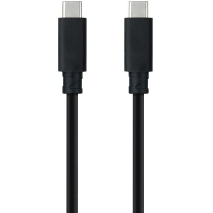 Cable USB 3.2 Tipo-C Nanocable 10.01.4103/ USB Tipo-C Macho - USB Tipo-C Macho/ Hasta 100W/ 20Gbps/ 3m/ Negro