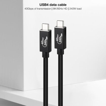 Cable USB 4.0 Nanocable 10.01.5002/ USB Tipo-C Macho - USB Tipo-C Macho/ Hasta 240W/ 40Gbps/ 1.8m/ Negro