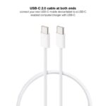 Cable USB 2.0 Tipo-C Nanocable 10.01.6002-CO/ USB Tipo-C Macho - USB Tipo-C Macho/ Hasta 60W/ 480Mbps/ 2m/ Blanco