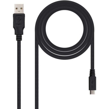 Cable USB 2.0 Nanocable 10.01.0503/ USB Macho - MicroUSB Macho/ 3m/ Negro