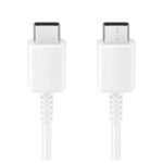 Cable USB 2.0 Tipo-C Samsung EP-DA705BWEGWW/ USB Tipo-C Macho - USB Tipo-C Macho/ 1m/ Blanco