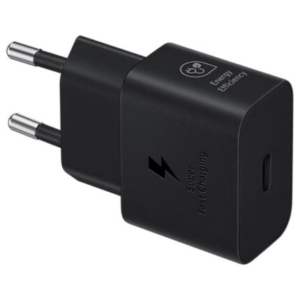 Cargador de Pared Samsung EP-T2510XBEGEU/ 1xUSB Tipo-C + Cable USB Tipo-C/ 25W