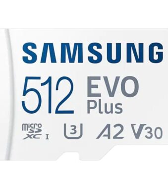 Tarjeta de Memoria Samsung EVO Plus 2021 512GB microSD XC con Adaptador/ Clase 10/ 130MBs