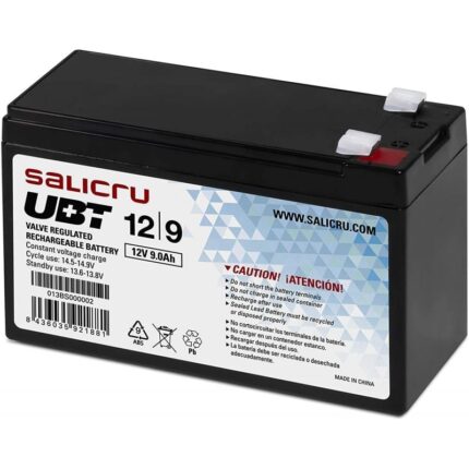 Batería Salicru UBT 12/9 compatible con SAI Salicru según especificaciones