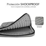 Funda Subblim Air Padding 360 Sleeve para Portátiles hasta 15.6"/ Gris Claro