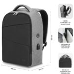 Mochila Subblim Secure V2 AP para Portátiles hasta 15.6"/ Puerto USB/ Antirrobo/ Gris