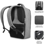 Mochila Subblim Secure V2 AP para Portátiles hasta 15.6"/ Puerto USB/ Antirrobo/ Gris