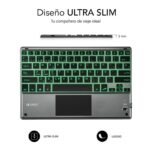 Teclado Compacto Inalámbrico por Bluetooth Subblim Touchpad Smart Blacklit/ Gris