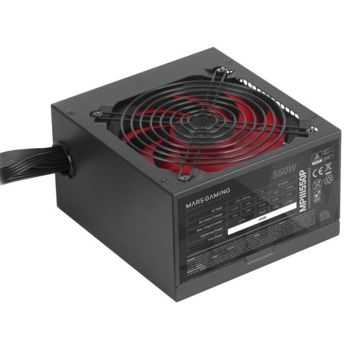 Fuente de Alimentación Mars Gaming MPIII550P/ 550W/ Ventilador 12cm