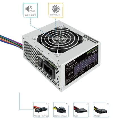 Fuente de Alimentación SFX TooQ TQEP-500S-SFX/ 500W/ Ventilador 8cm