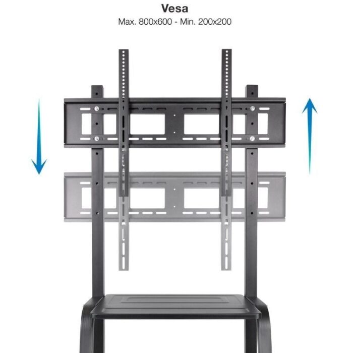 Soporte de Suelo Ajustable con Ruedas TooQ FS20101M-B para TV de 37-100"/ hasta 150kg