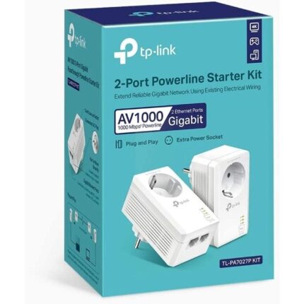 Adaptador Powerline TP-Link TL-PA7027P KIT 1000Mbps/ Alcance 300m/ Pack de 2