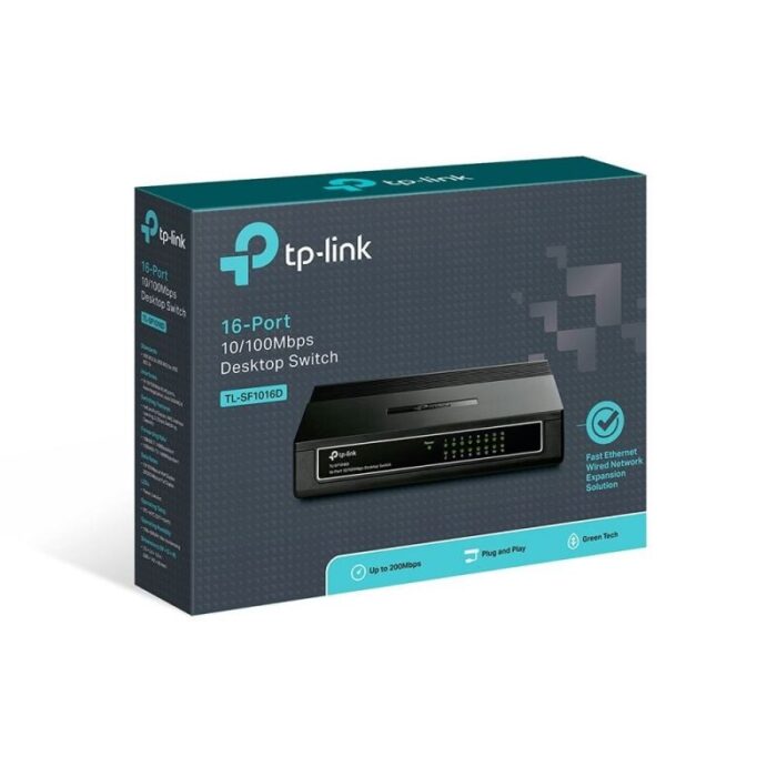 Switch TP-Link 16P 16 Puertos/ RJ-45 10/100