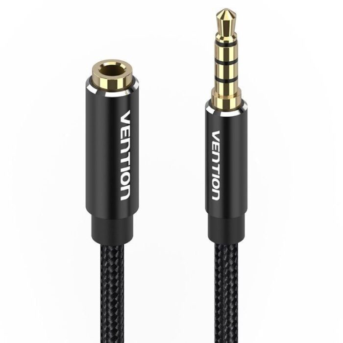 Cable Estéreo Vention BHCBD/ Jack 3.5 Macho - Jack 3.5 Hembra/ 50cm/ Negro