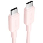 Cable USB 2.0 Tipo-C 3A Vention TRCPF/ USB Tipo-C Macho - USB Tipo-C Macho/ Hasta 60W/ 480Mbps/ 1m/ Rosa