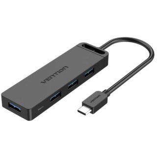 Hub USB Tipo-C Vention TGKBD/ 4xUSB/ 1xMicroUSB PD/ 50cm