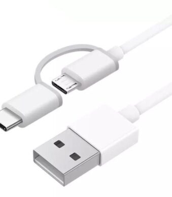 Cable USB 2.0 Xiaomi Mi 2-in-1 USB Cable SJV4082TY USB Macho - Micro USB Macho/ USB Tipo-C Macho/ 1m/ Blanco