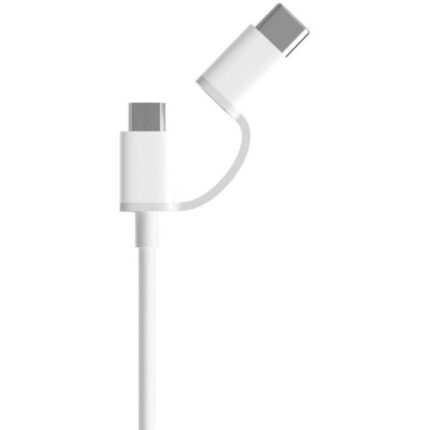 Cable USB 2.0 Xiaomi SJV4083TY/ USB Macho - Micro USB Macho/ USB Tipo-C Macho/ 30cm/ Blanco