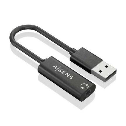 Tarjeta de Sonido Aisens A106-0770/ USB Macho - Jack 3.5 Hembra