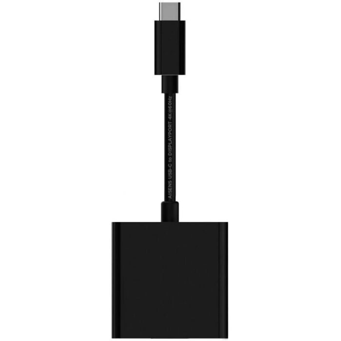 Conversor Aisens A109-0345/ USB Tipo-C Macho - DisplayPort Hembra/ 15cm/ Negro