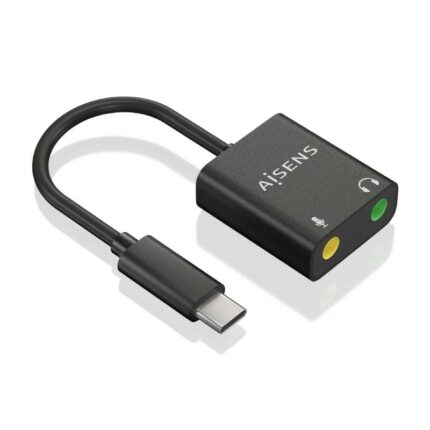 Tarjeta de Sonido Aisens A109-0767/ USB-C Macho - 2xJack 3.5 Hembra