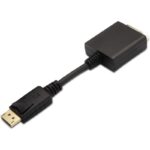 Cable Conversor Aisens A125-0133/ DisplayPort Macho - DVI Hembra/ 15cm/ Negro