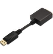 Cable Conversor Aisens A125-0133/ DisplayPort Macho - DVI Hembra/ 15cm/ Negro