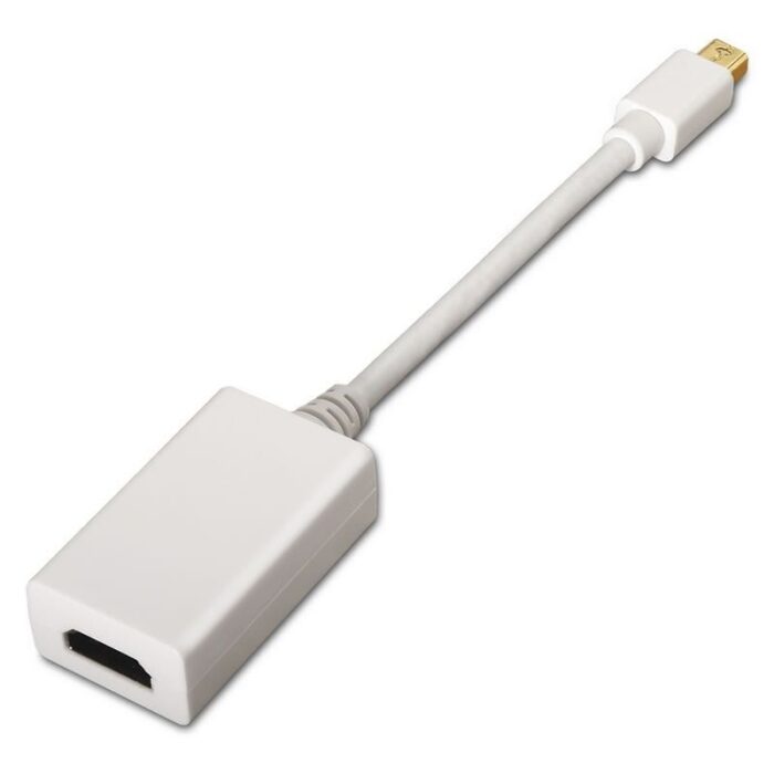 Cable Conversor Aisens A125-0138/ Mini DisplayPort Macho - HDMI Hembra/ 15cm/ Blanco