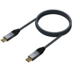 Cable USB 3.2 Tipo-C Aisens A107-0670 20GBPS 100W/ USB Tipo-C Macho - USB Tipo-C Macho/ Hasta 100W/ 2500Mbps/ 60cm/ Gris