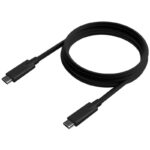 Cable USB 3.2 Tipo-C Aisens A107-0705 10GBPS 5A 100W/ USB Tipo-C Macho - USB Tipo-C Macho/ Hasta 100W/ 2500Mbps/ 3m/ Negro