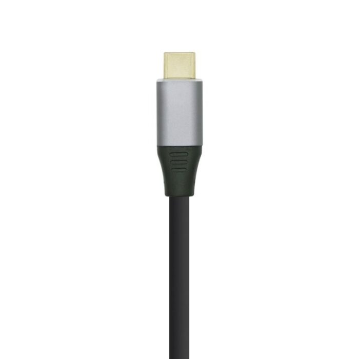 Cable Conversor Aisens A109-0392/ USB Tipo-C Macho - HDMI Macho/ Hasta 27W/ 1250Mbps/ 80cm/ Negro