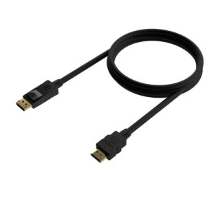 Cable Conversor Aisens A125-0551/ DisplayPort Macho - HDMI Macho/ Hasta 5W/ 2300Mbps/ 1.5m/ Negro