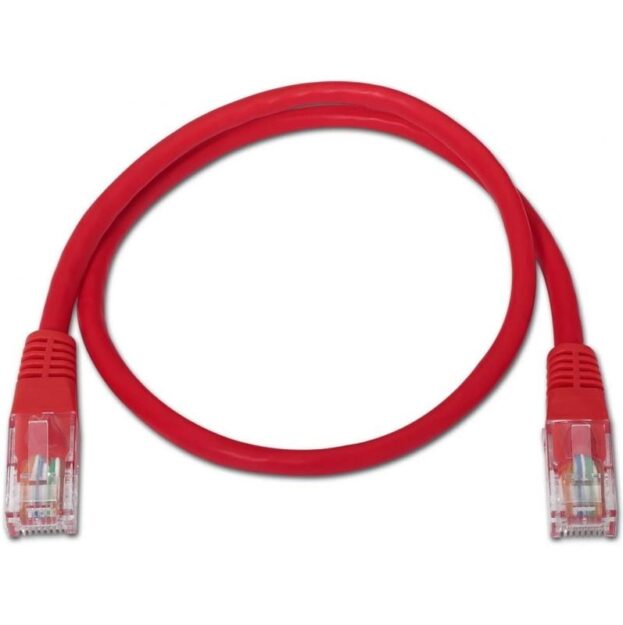 Cable de Red RJ45 UTP Aisens A133-0187 Cat.5e/ 50cm/ Rojo