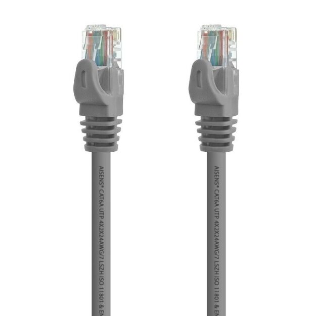 Cable de Red RJ45 UTP Aisens A145-0331 Cat.6A/ 15m/ Gris