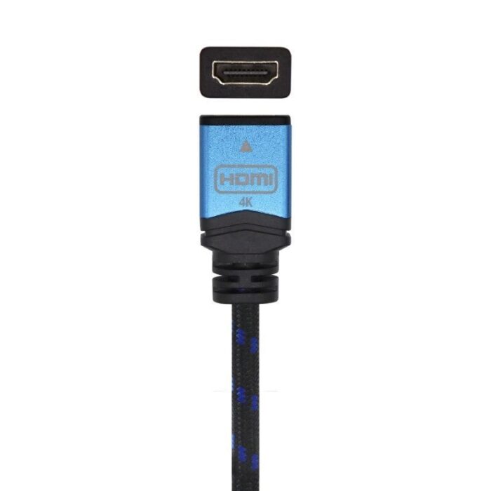 Cable Alargador HDMI Aisens A120-0452/ HDMI Macho - HDMI Hembra/ 1m/ Negro/ Azul