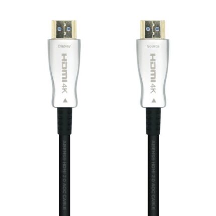 Cable HDMI 2.0 AOC 4K Aisens A148-0377/ HDMI Macho - HDMI Macho/ 15m/ Negro