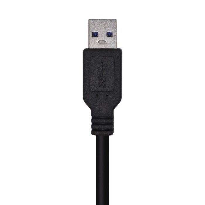 Cable USB 3.0 Aisens A105-0446/ USB Macho - USB Macho/ 1m/ Negro