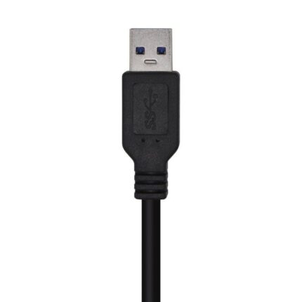 Cable USB 3.0 Aisens A105-0447/ USB Macho - USB Macho/ 2m/ Negro