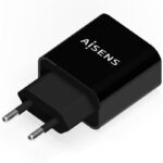 Cargador de Pared Aisens A110-0538/ 1xUSB Tipo-C PD3.0/ 20W/ Negro