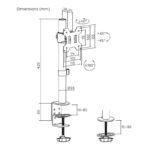 Soporte para Monitor Aisens DT32TSR-275/ hasta 10kg