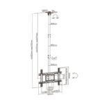 Soporte de Techo Giratorio/ Inclinable/ Extensible Aisens CT80TSE-075 para TV de 37-80"/ hasta 50kg