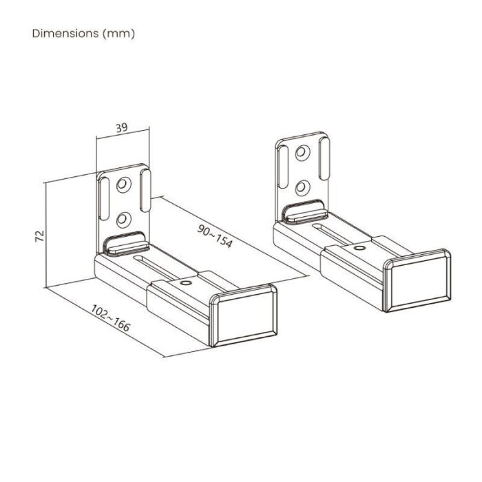 Soporte de Pared Aisens SPK02U-191 para Barra de Sonido/ hasta 15kg