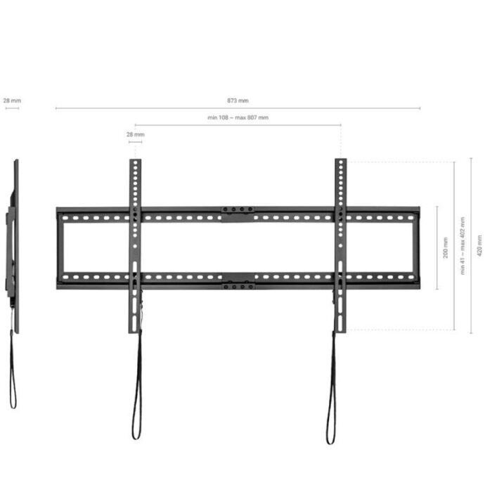 Soporte de Pared Fijo Aisens WT90F-119 para TV de 37-90"/ hasta 75kg