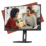 Monitor AOC 24E3QAF 23.8"/ Full HD/ Multimedia/ Regulable en altura/ Negro