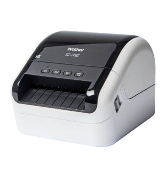 Impresora de Etiquetas Brother QL-1100C/ Térmica/ Ancho etiqueta 103mm/ USB/ Blanca y Negra