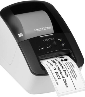 Impresora de Etiquetas Brother QL-700/ Térmica/ Ancho etiqueta 62mm/ USB/ Blanca y Negra