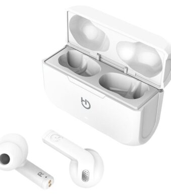 Auriculares Bluetooth Hiditec Fenix TWS con estuche de carga/ Autonomía 6h/ Blancos