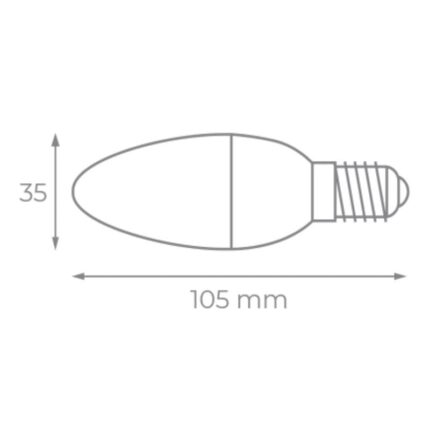 Bombilla Led Iglux XV-0514-F V2/ Casquillo E14/ 5W/ 450 Lúmenes/ 5500K