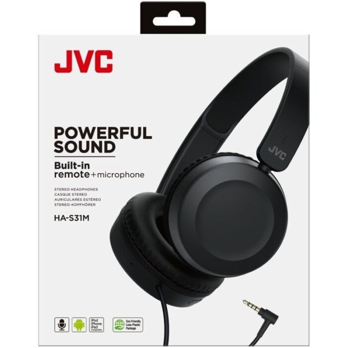 Auriculares JVC HA-S31M/ con Micrófono/ Jack 3.5/ Negros