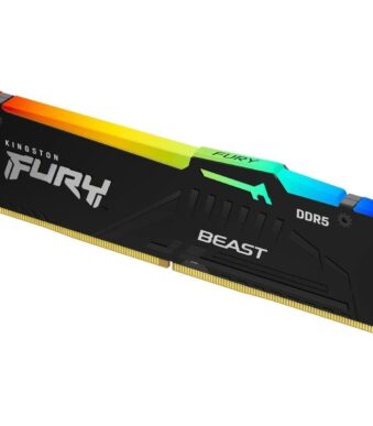 Memoria RAM Kingston FURY Beast RGB 16GB/ DDR5/ 6000MHz/ 1.35V/ CL40/ DIMM